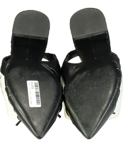 Charles & Keith Black Bow Ruched Slingback Flats UK 5 EU 38 👠