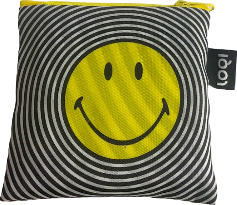 LOQI Yellow Smiley Tote Bag