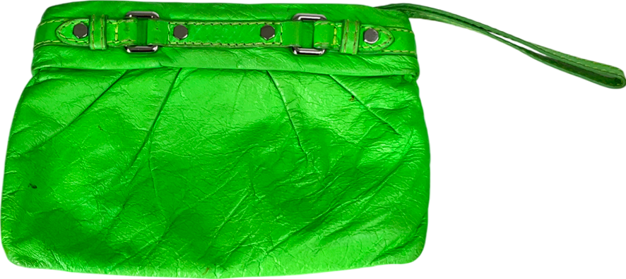 Marc Jacobs Leather Clutch Bag Lime Green