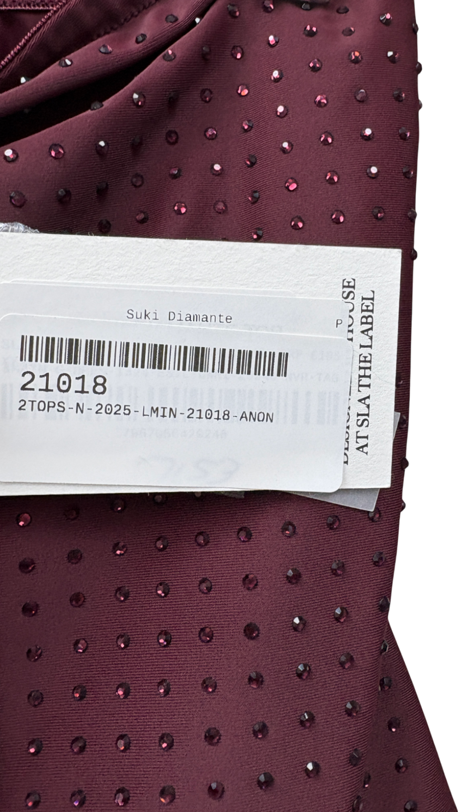 SLA the label Purple Suki Diamante Top UK XXXS