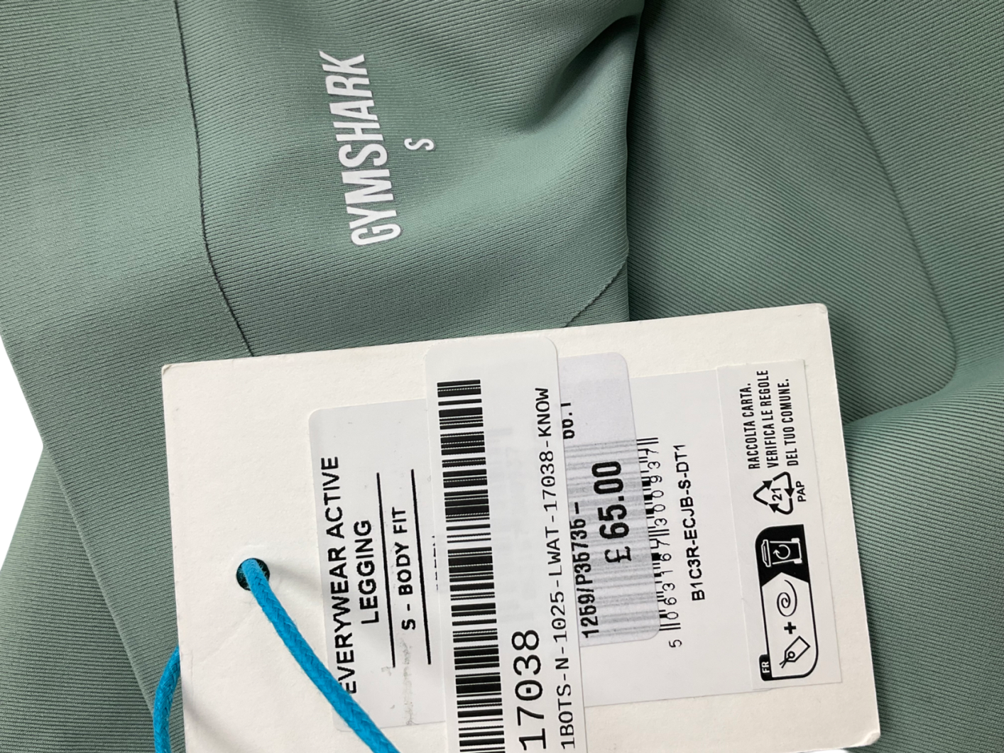 gymshark Green Everywhere Active Legging UK S