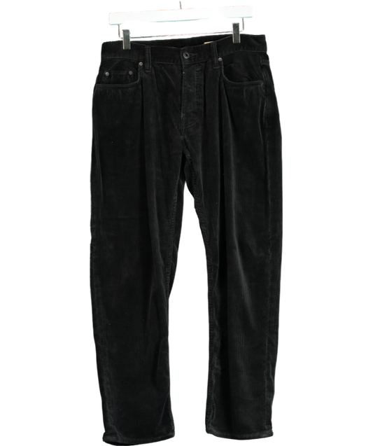 All Saints Black Dean Corduroy Cropped Slim Jeans W30