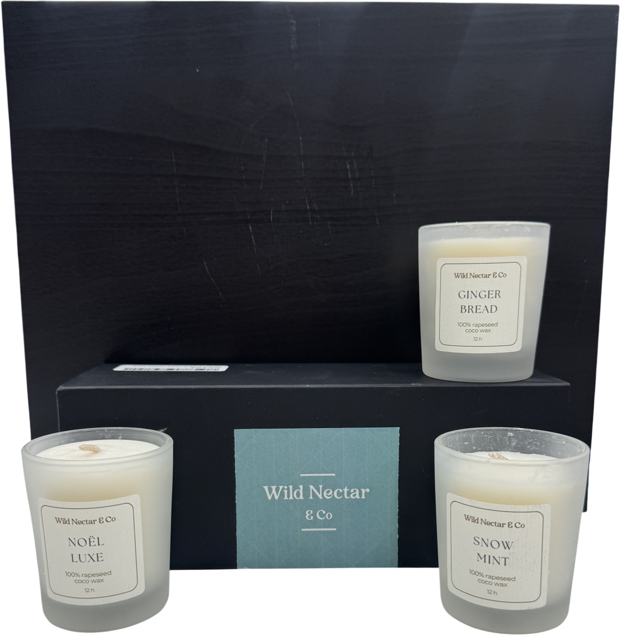 Wild Nectar & Co White Three Candle Gift Set