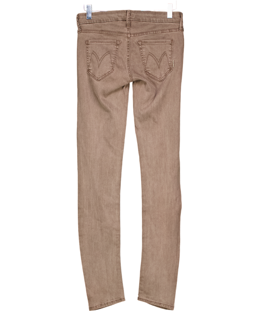 Mother Brown The Looker Mid-rise Skinny Jeans W25