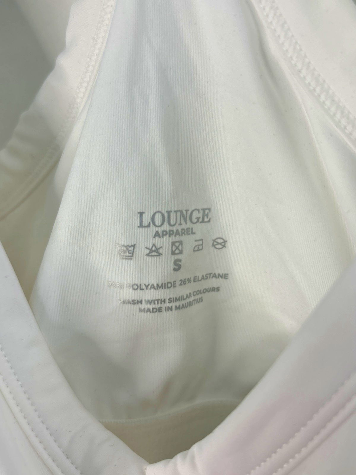 Lounge White Cross-Back Bodysuit S