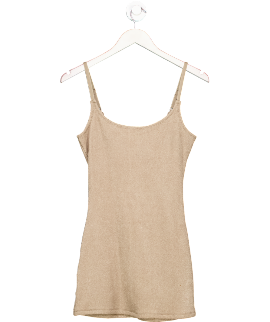 SKIMS Brown Terry Cloth Mini Dress UK S