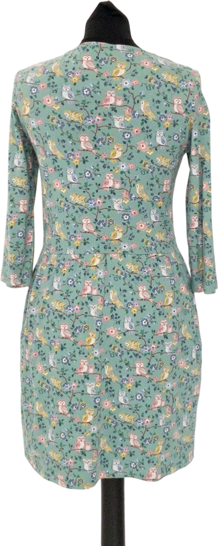 Cath Kidson Green Owl Print Dress UK 8