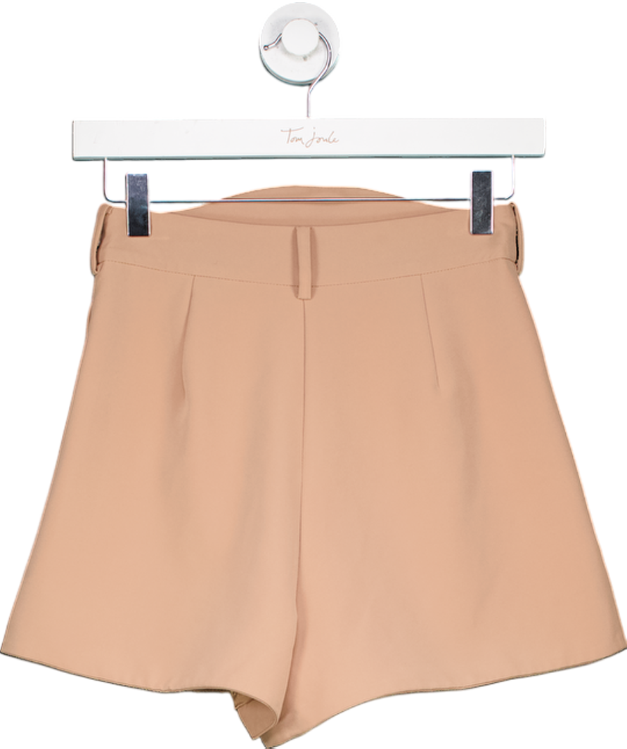Camila Coelho Beige High Waist Shorts UK XXS