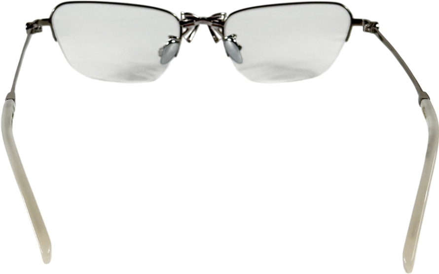 SHUSHU TONG White Shushu/tong Silver Yvmin Edition Metal Bowknot Glasses