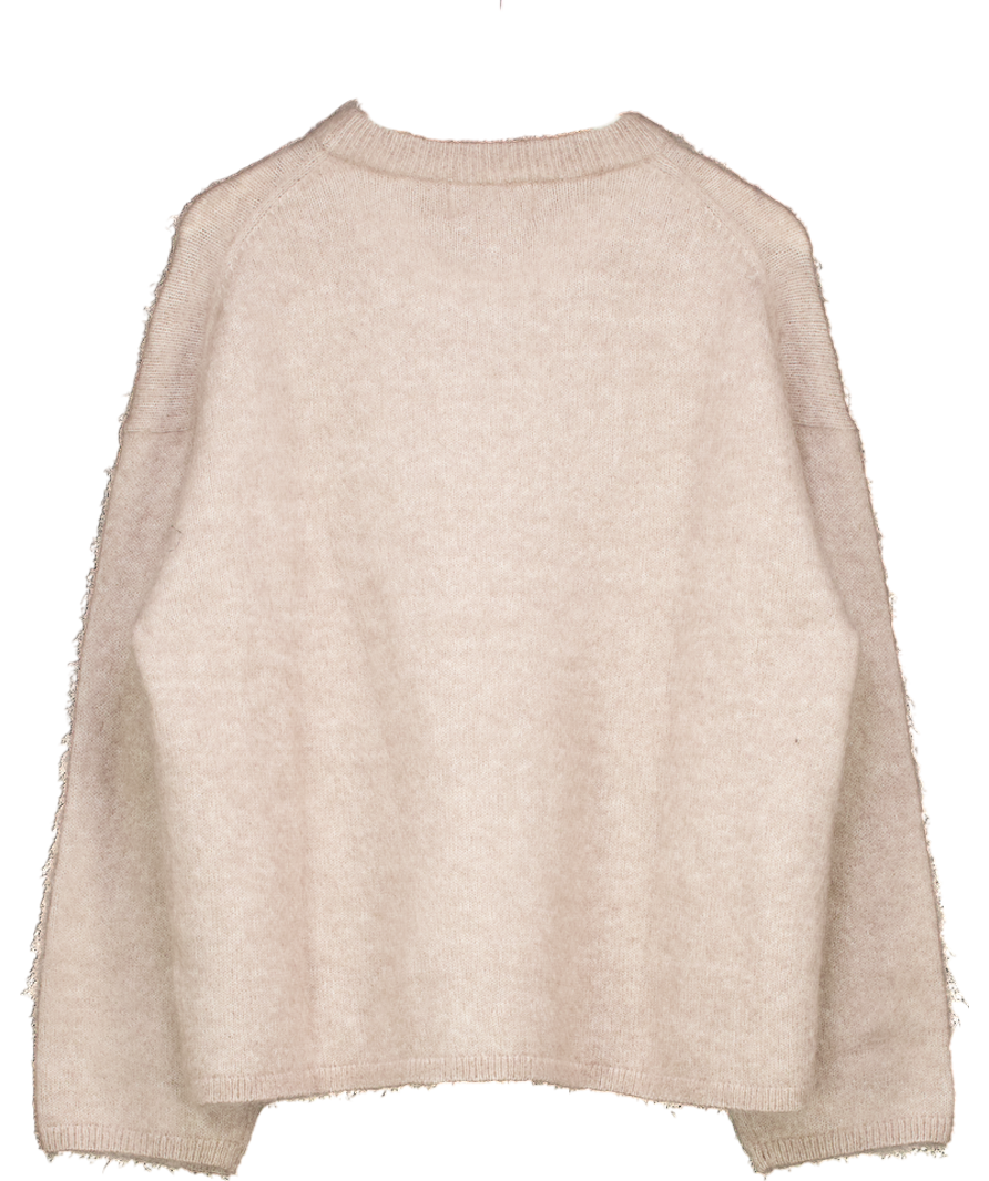 H&M Beige Oversized Mohair-blend Jumper UK S