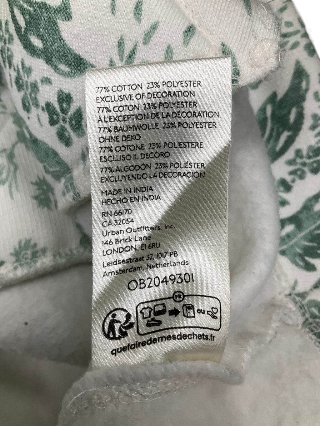 Free People Cream Chloe Floral-print Quilted Cotton Jacket UK XL