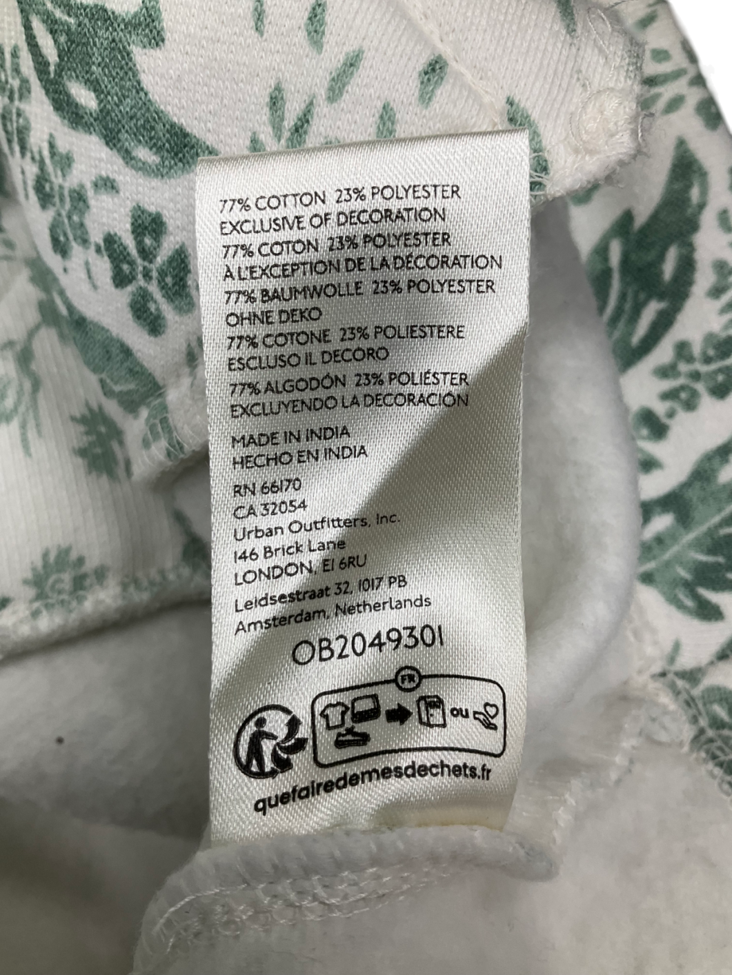 Free People Cream Chloe Floral-print Quilted Cotton Jacket UK XL