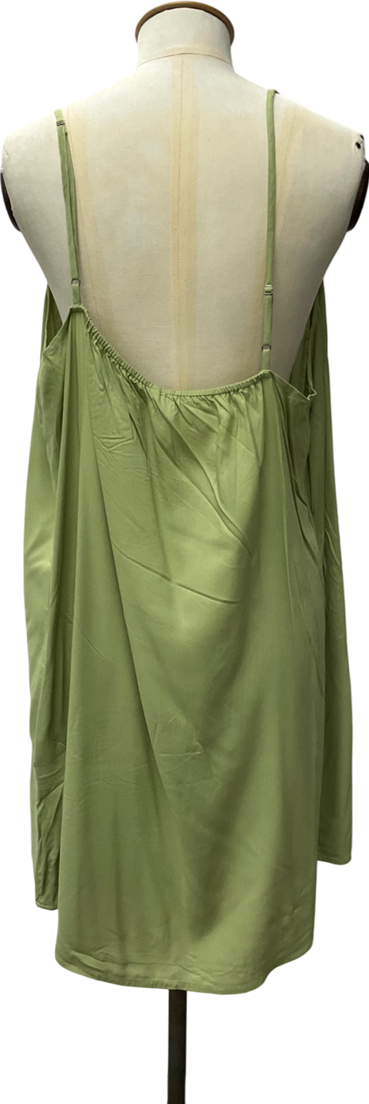 Free People Green V Neck Midi Dress UK M