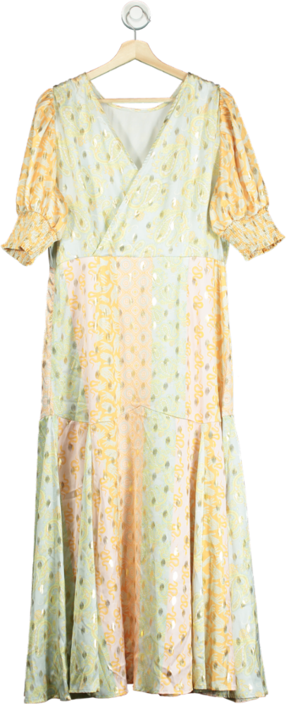 Never Fully Dressed Multicolour Patchwork Maxi Dress UK 16