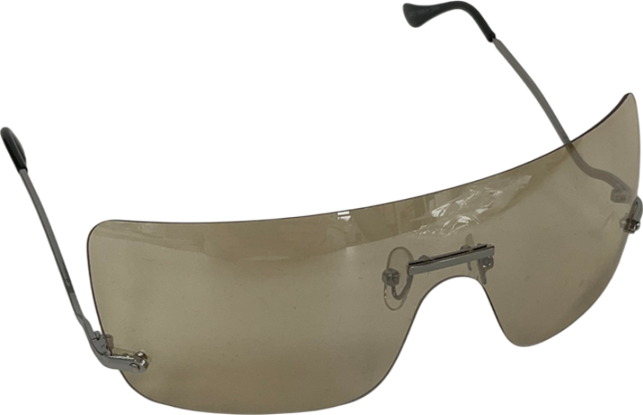 NA-KD Brown Oversized Frameless Sunglasses One Size