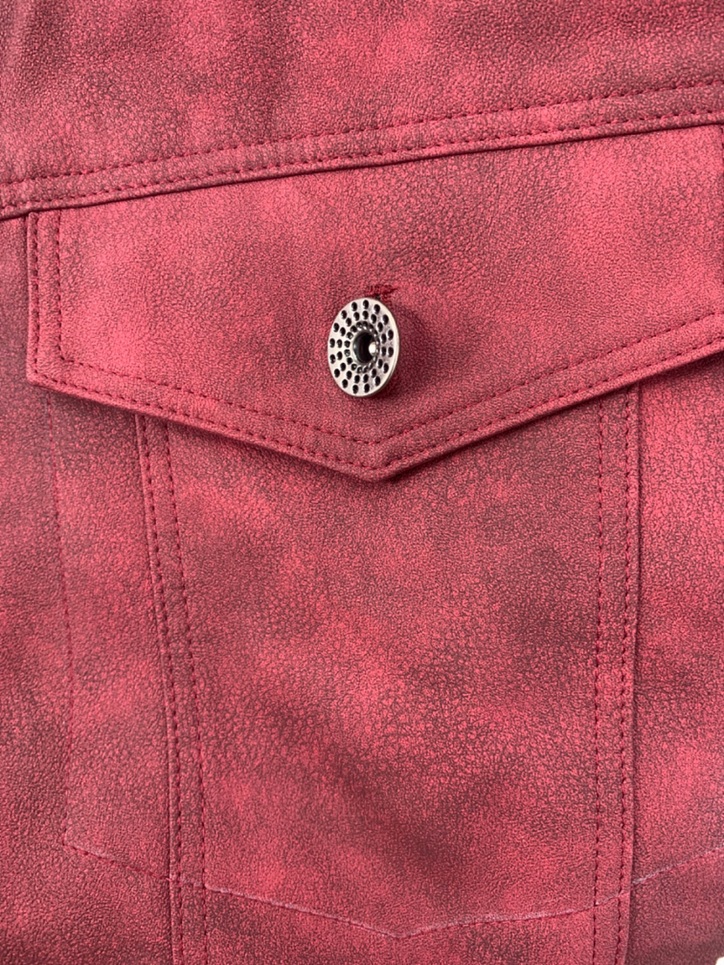 90's Product Red Faux Suede Jacket UK Size 12