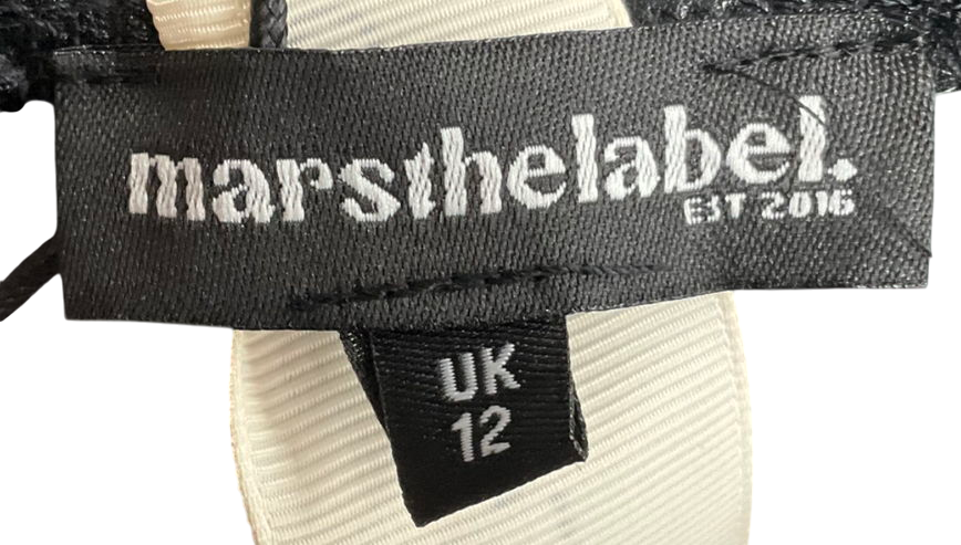 Mars the Label Black Tank Top With Ring Detailing Design UK 12