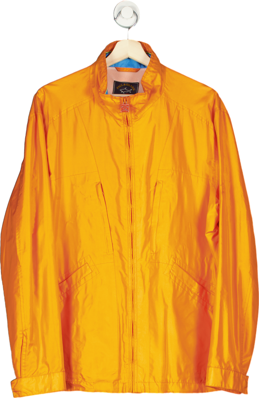 Paul & Shark Orange Nautical Silk Windbreaker Yachting Jacket UK L