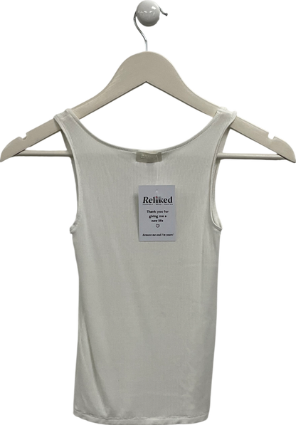 SKIMS White Ribbed Stretch Cotton Tank UK XS