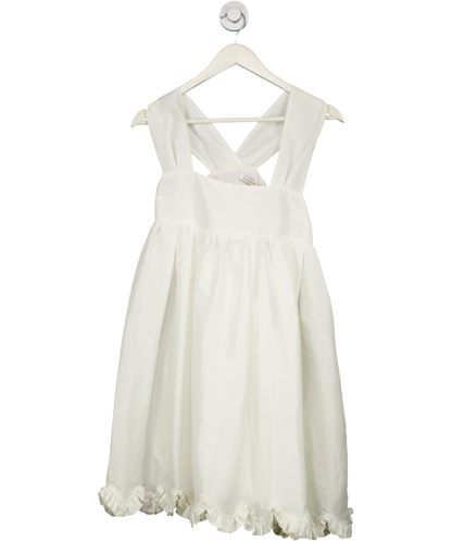 Cecilie Bahnsen White Scalloped Hem Mini Dress UK 6