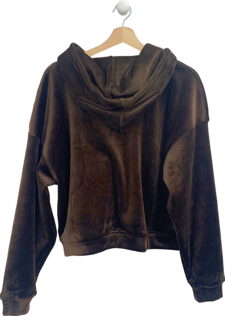 Second Skin Brown Zip-Up Hoodie UK S