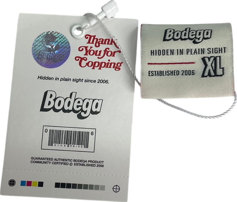 bodega White Logo Print T-shirt UK XL