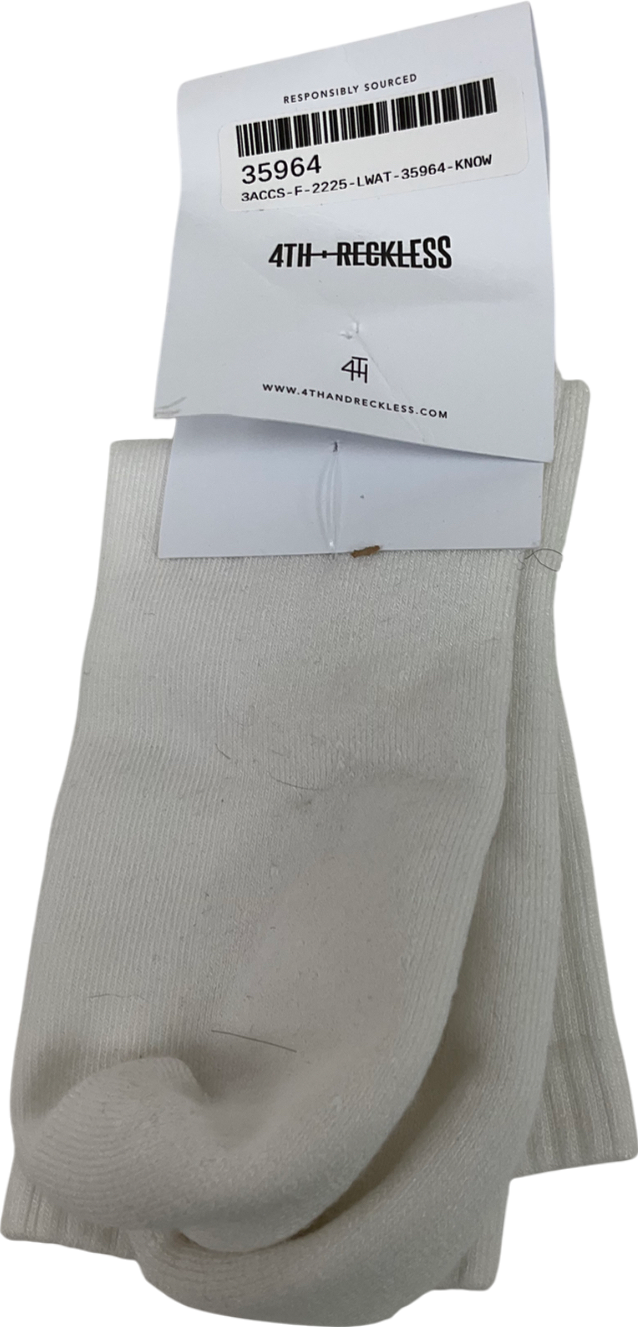 4th & Reckless White Fourth Studio Essential Socks One Size