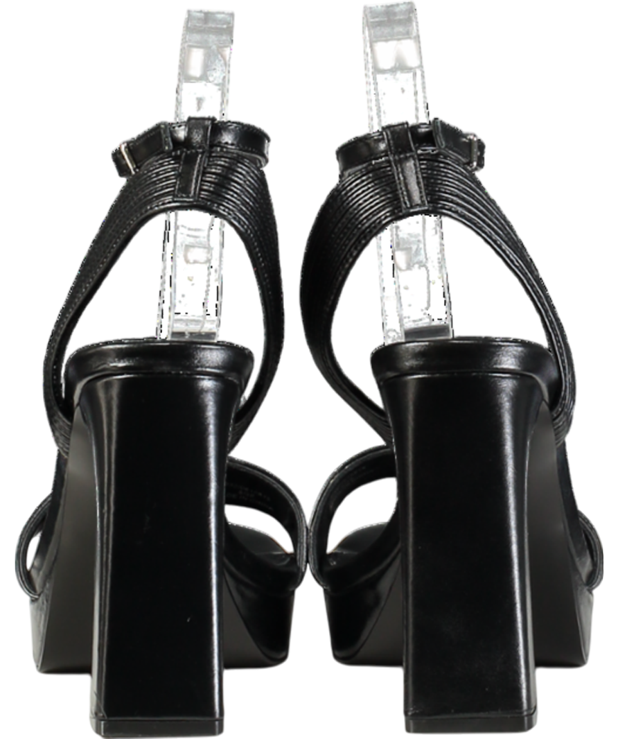 Mint Velvet Fia Black Strappy Platform Heels UK 5 EU 38 👠