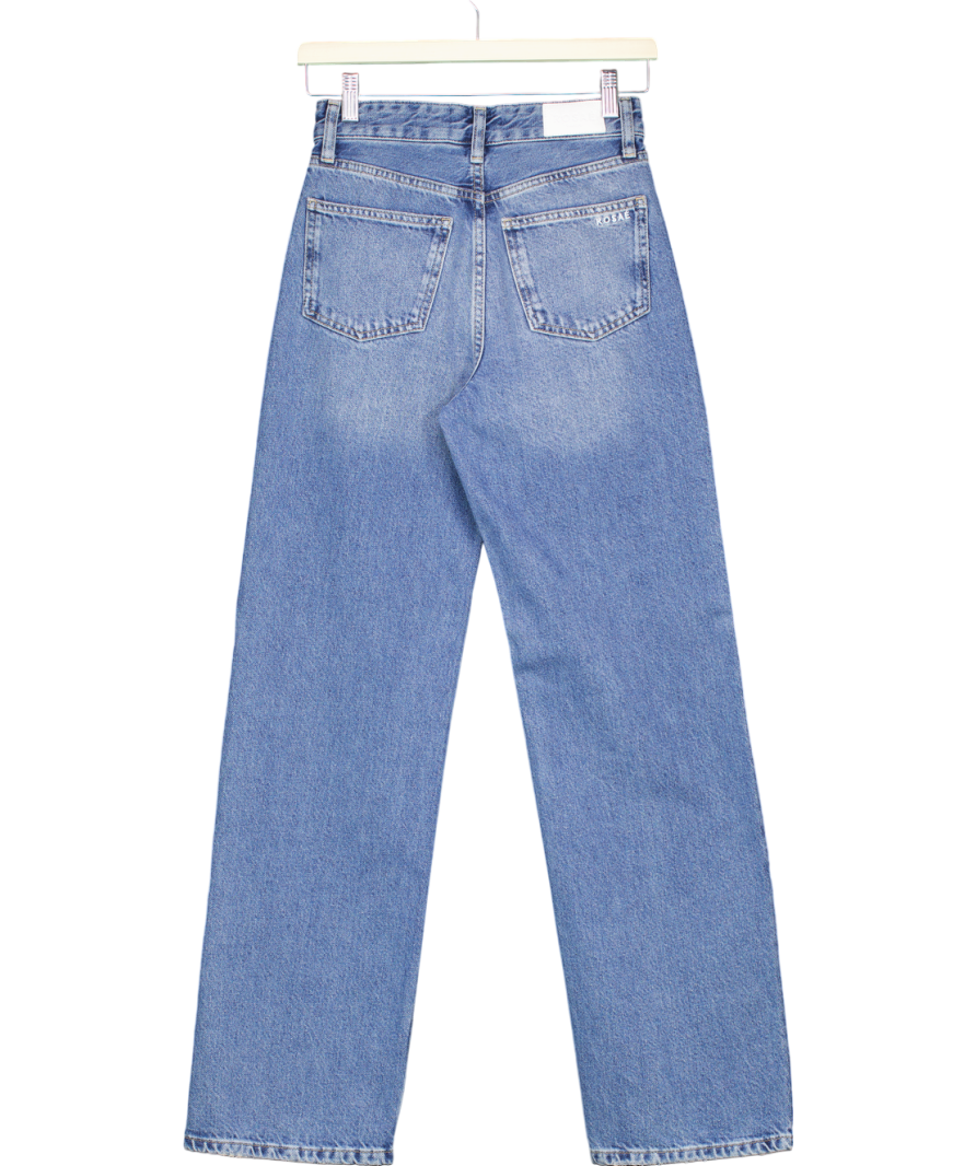 Rosae Paris Blue Le Dean The Flattering High Rise Straight Leg Jeans W24