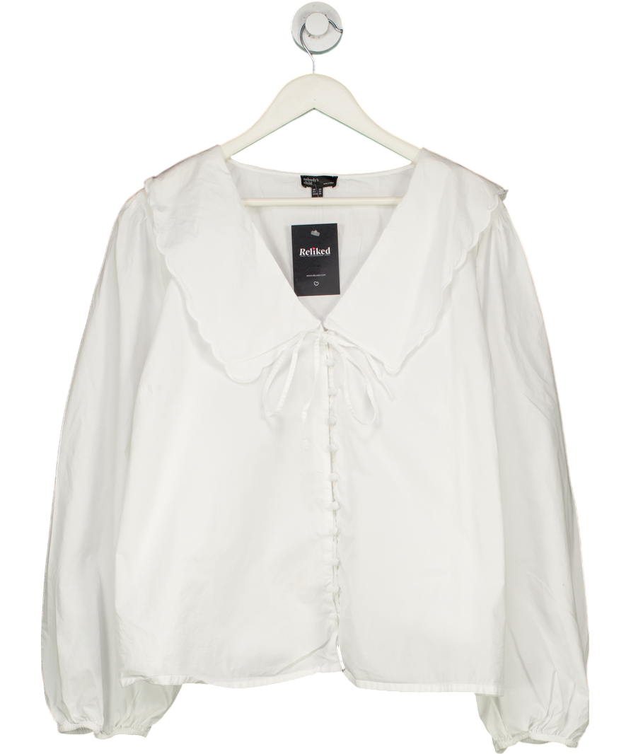 Nobody's Child White Birdie Cotton Blouse UK 24