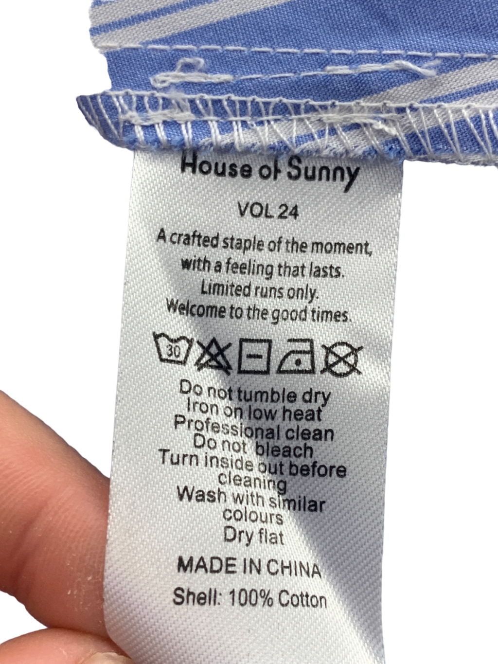 HOUSE OF SUNNY Blue Belted Shirt UK 6