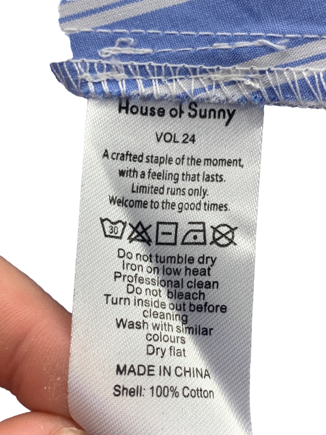 HOUSE OF SUNNY Blue Belted Shirt UK 6