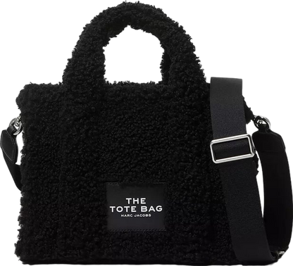 Marc Jacobs Black The Teddy Small Shearling Tote Bag One Size