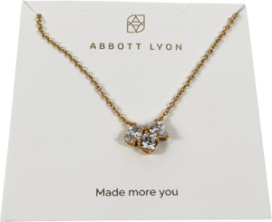 Abbott Lyon Cluster Gold Necklace E