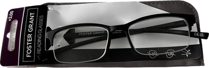 foster grant Dunlin Lenses Reading Glasses  Black +3