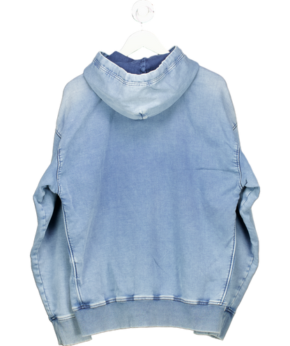 Diesel Blue Denim Look Hoodie UK M