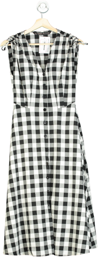 Goelia Monochrome Gingham Dress XS UK 6