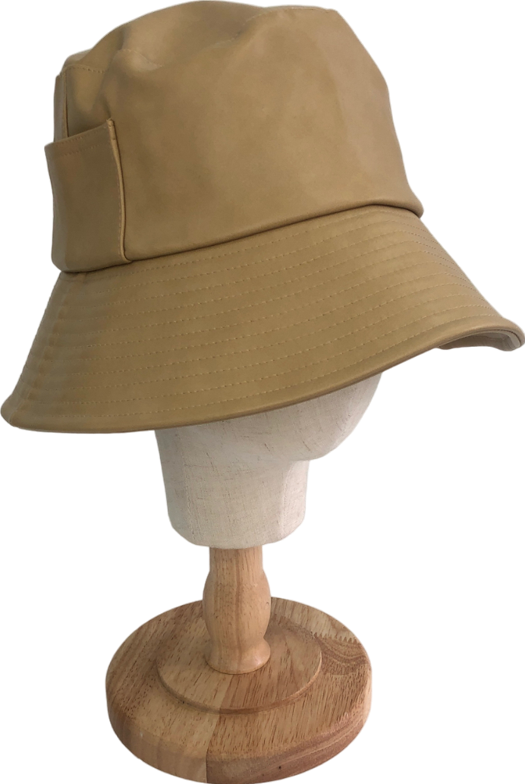 Lack Of Color Beige Pu Bucket Hat One Size