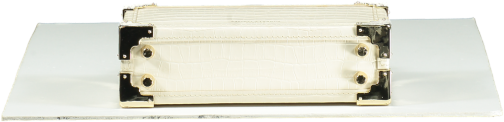 Aspinal of London Ivory Trunk Clutch Bag