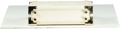 Aspinal of London Ivory Trunk Clutch Bag