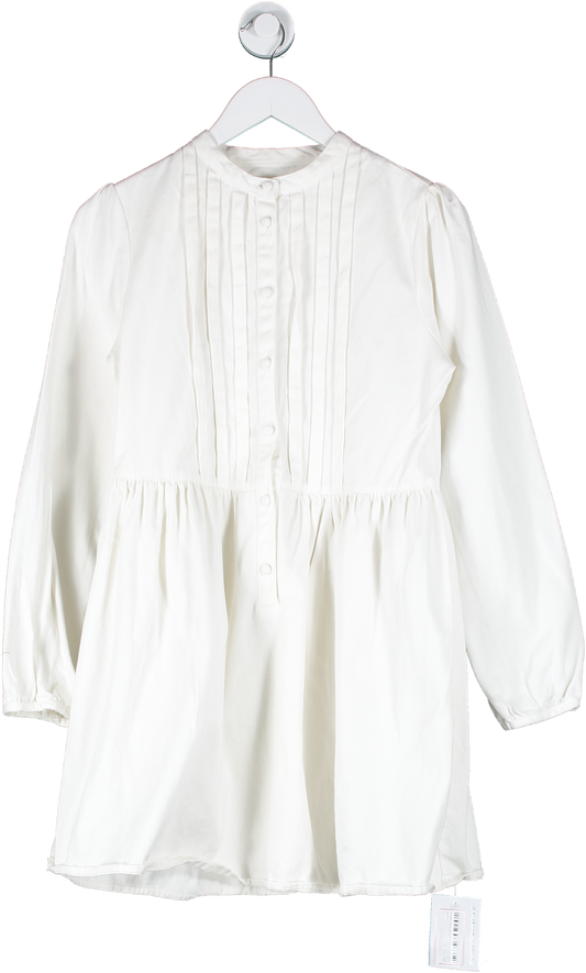ASOS White Long Sleeve Denim Dress UK 4