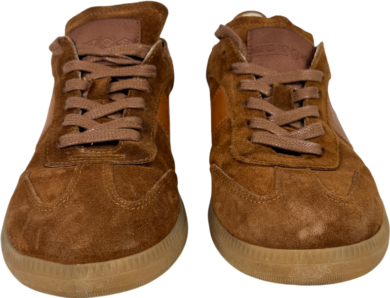 ME+EM Brown Retro Trainer Lwg-certified Italian Suede Leather UK 4 EU 37 👠
