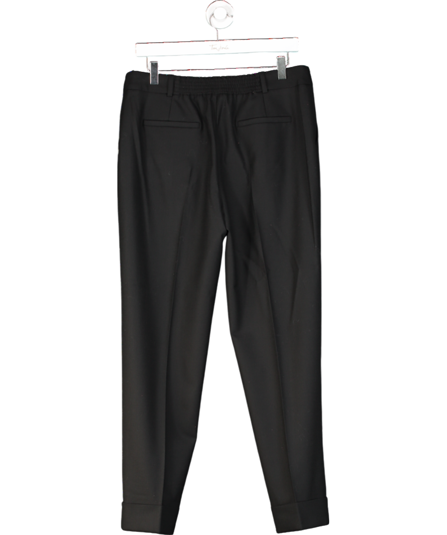 Cefinn Black Clement New Wool Easy Waist Turn Up Trouser UK 12