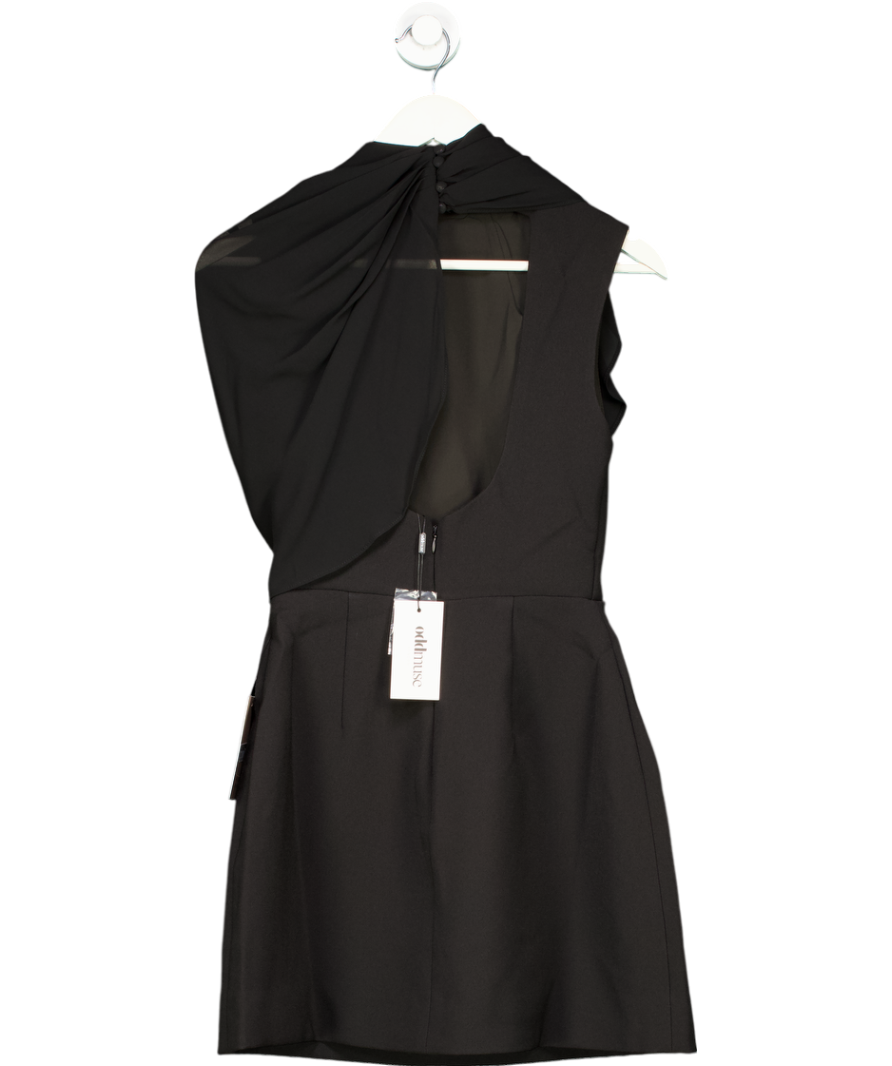 OddMuse Black The Ultimate Muse Gathered Mini Dress UK XS