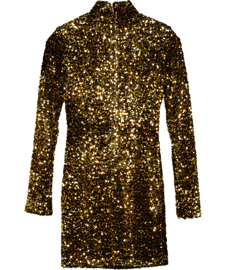 Holland Cooper Metallic Victoria Sequin Mini Dress UK 6