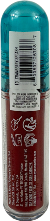 NYX Lip Iv Hydrating Gloss Stain 13 Cranberry Splash 5ml