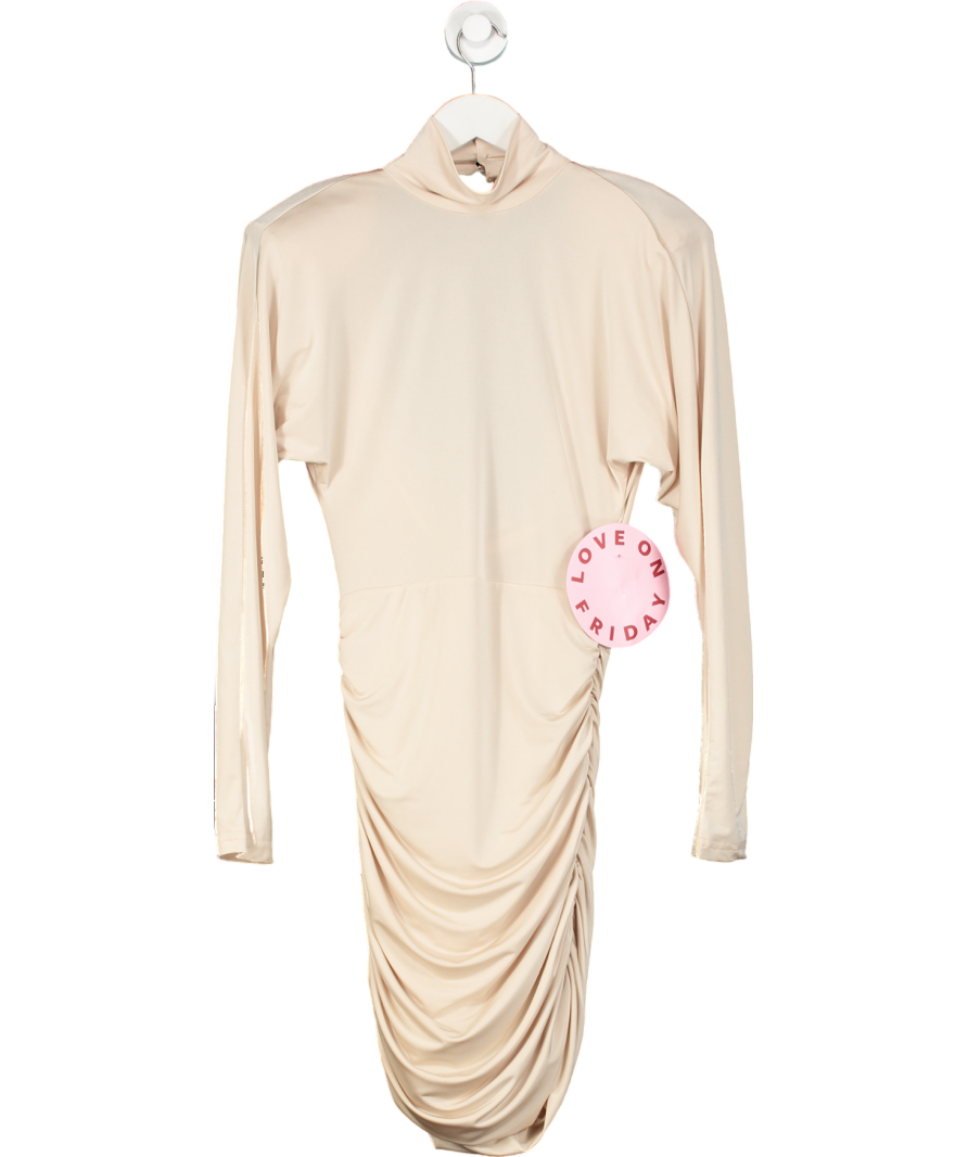 Love on Friday Beige Devon Backless Mini Dress UK S