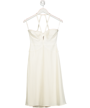 Herve Leger Cream Kennedy Bandage Midi Dress UK S
