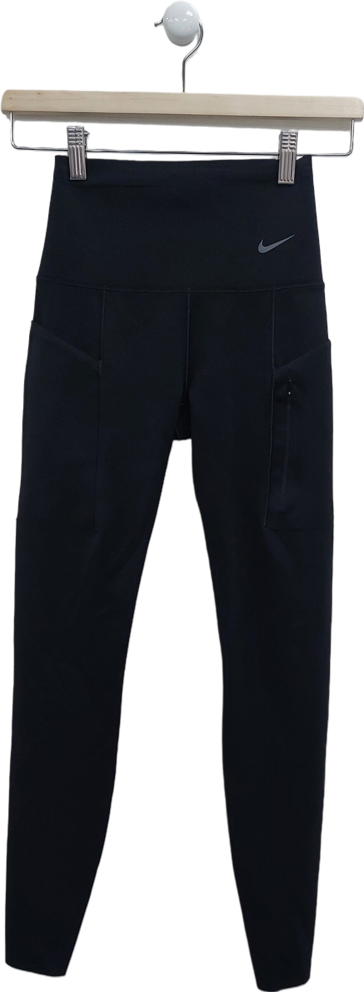 Nike Black Firm Support Dri Fit Leggings UK XS