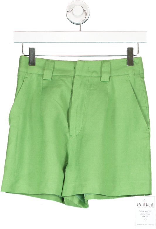 SHEIN Green Linen Shorts UK XS